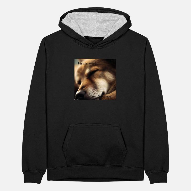 Please wait... In Thinking... Teenager Contrast Hoodie
