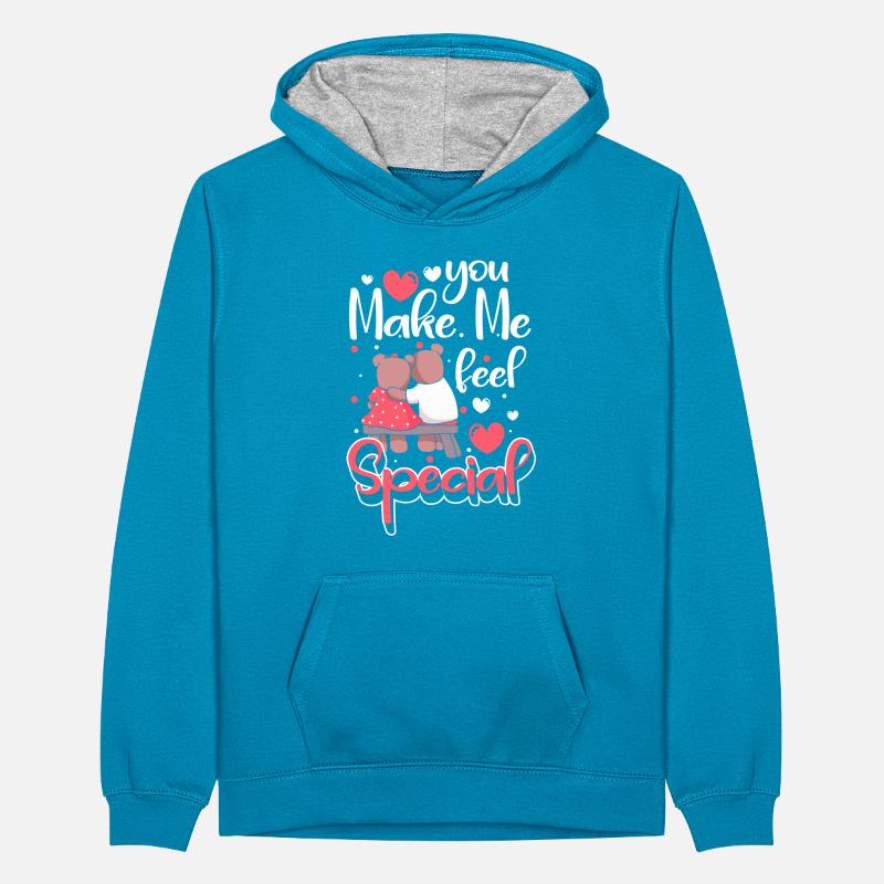 Romantic Couple Romance Affection Teenager Contrast Hoodie