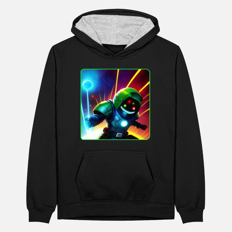 Astronaute de l’espace cool Sweat à capuche contrasté Ado