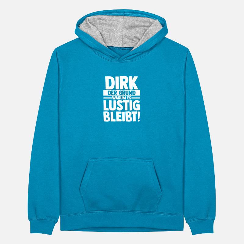 First name Dirk Teenager Contrast Hoodie