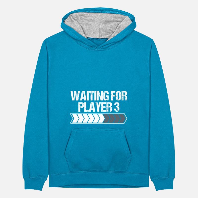 Witziges Geschenk werdende Mutter baldige Geburt M Teenager Kontrast-Hoodie