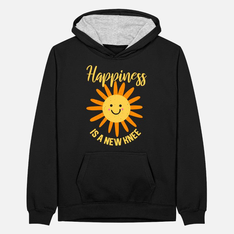 Bionic titanium knee replacement gift Teenager Contrast Hoodie