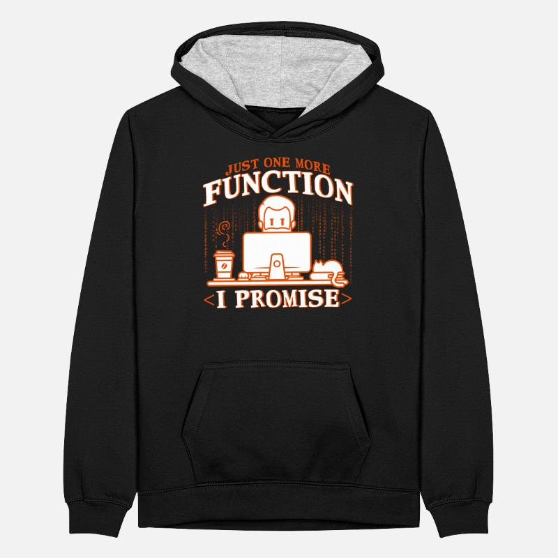 Softwareentwickler Computerfreak Programmierer Teenager Kontrast-Hoodie