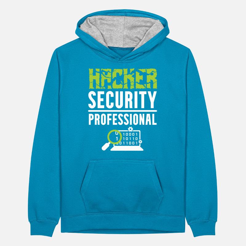 Hacker Security Professional Sweat à capuche contrasté Ado
