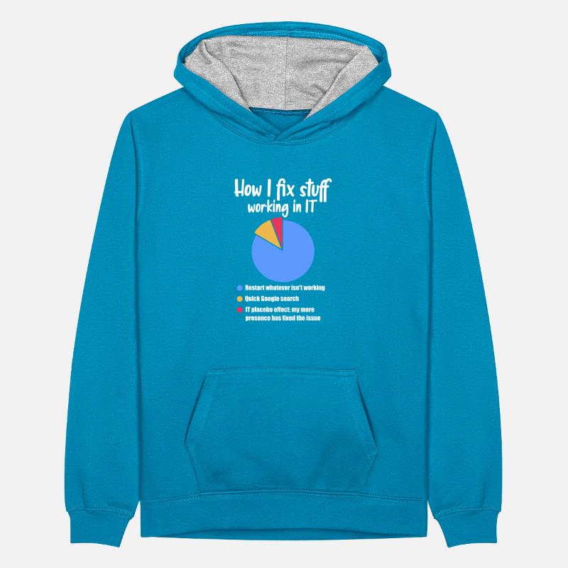 Support technique Computer It Admin Cadeau Sweat à capuche contrasté Ado