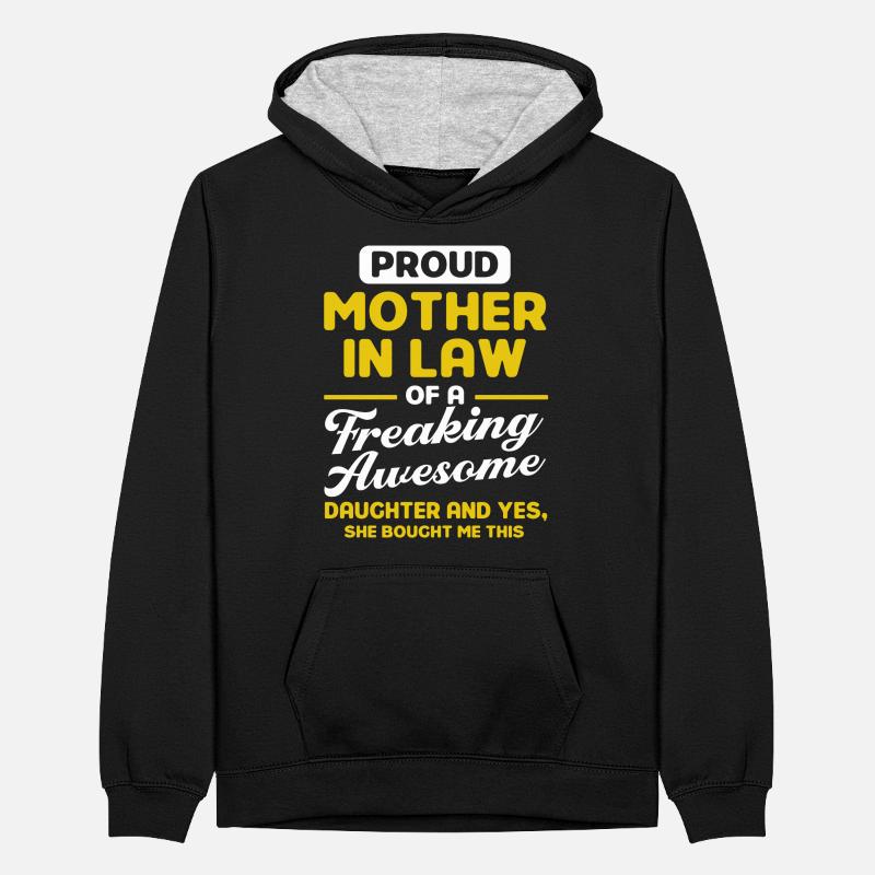 Schwiegermutter Mutter Schwiegermutter Teenager Kontrast-Hoodie