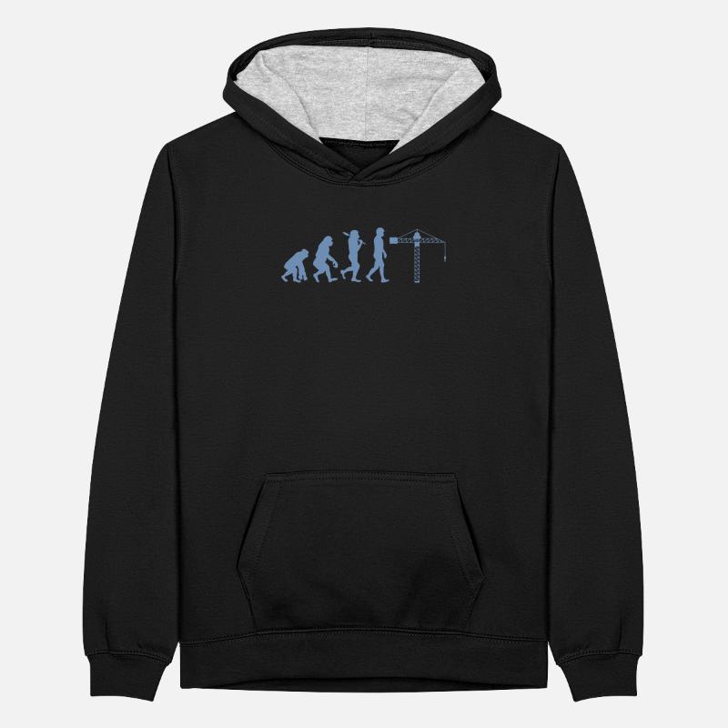 Crane operator Evolution Teenager Contrast Hoodie