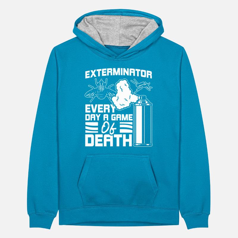 Ungezieferbekämpfer Jeder Tag ein Spiel des Todes Teenager Kontrast-Hoodie
