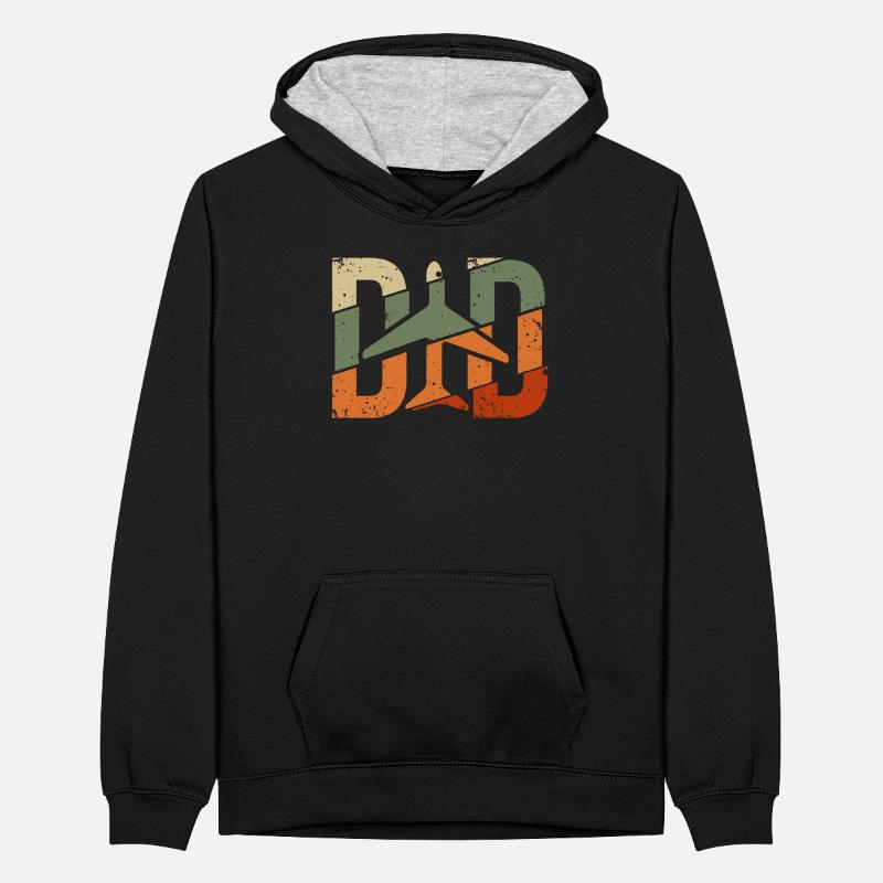 Pilot Captain Pilot Glider Teenager Contrast Hoodie