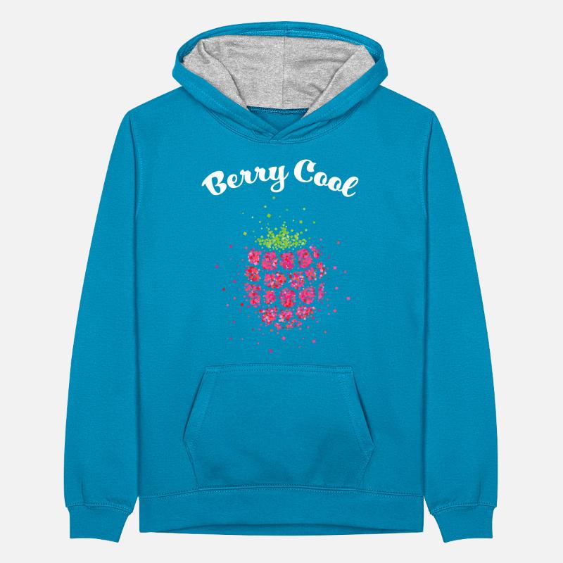 Raspberry Berry Cool Costume Remplacement Carnaval Carnaval Sweat à capuche contrasté Ado