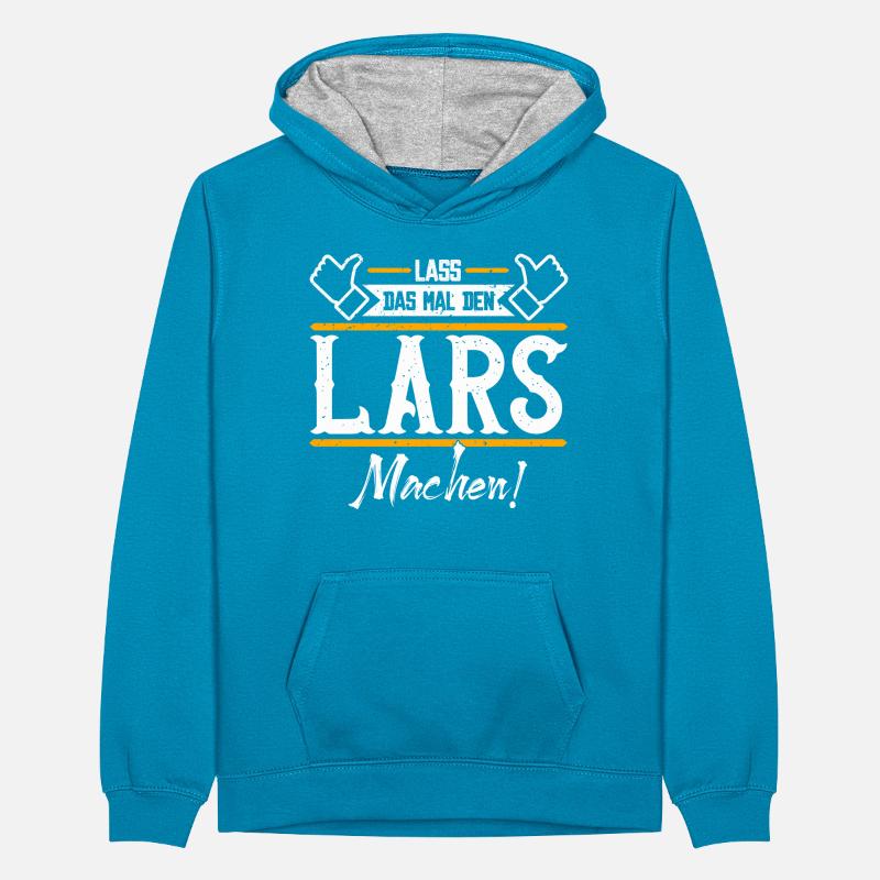 Lars Geschenkidee Geschenk Geburtstag Teenager Kontrast-Hoodie