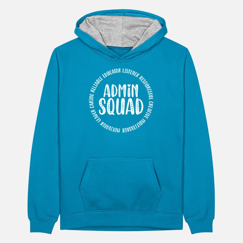 Admin Squad Admin Assistant Verwaltungsschule Teenager Kontrast-Hoodie