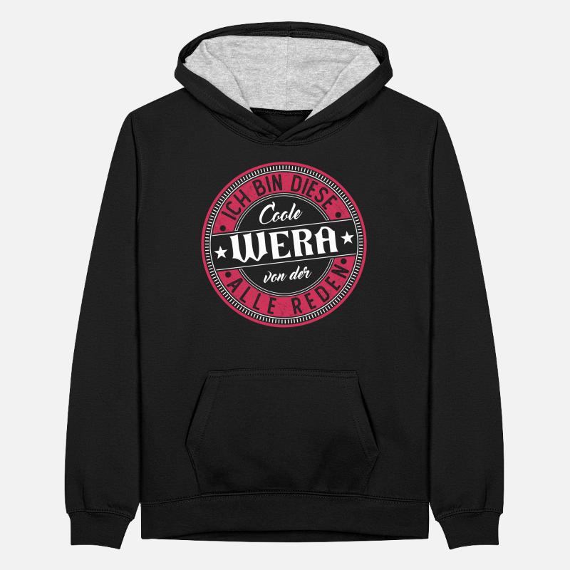 Wera Geschenkidee Geschenk Geburtstag Teenager Kontrast-Hoodie