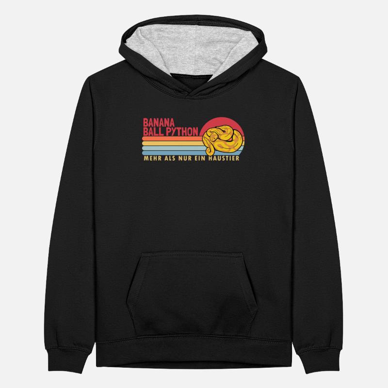 Banana Ball Python more than a pet Banana Teenager Contrast Hoodie