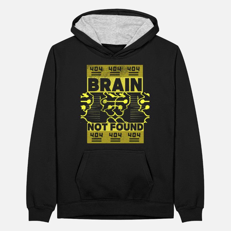 Erreur 404-html, nerd informatique, drôle de dicton Sweat à capuche contrasté Ado