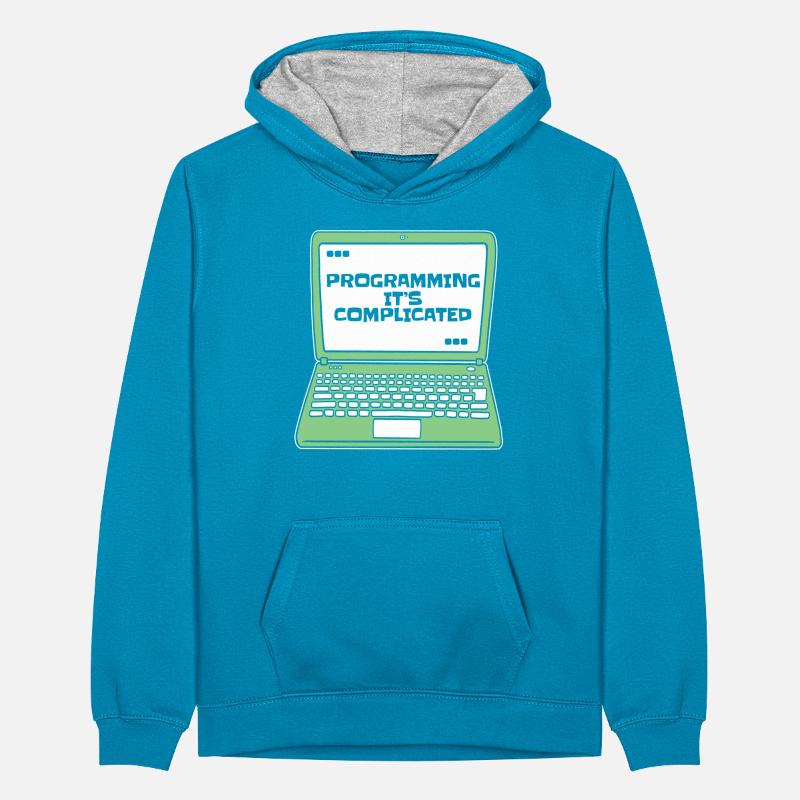 Programmer c’est compliqué Developer Coder Sweat à capuche contrasté Ado