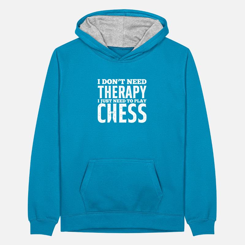 Chess Chess Board Checkmate Chess Player Teenager Contrast Hoodie