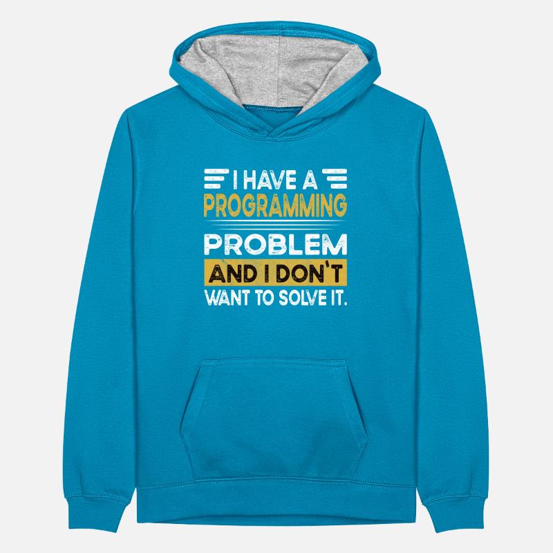 Programming is my hobby Teenager Kontrast-Hoodie