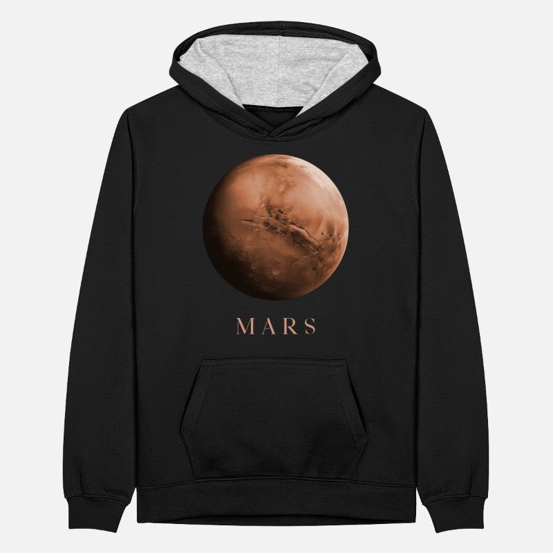 Mars Planet Astrophysics Cosmology Space Teenager Contrast Hoodie