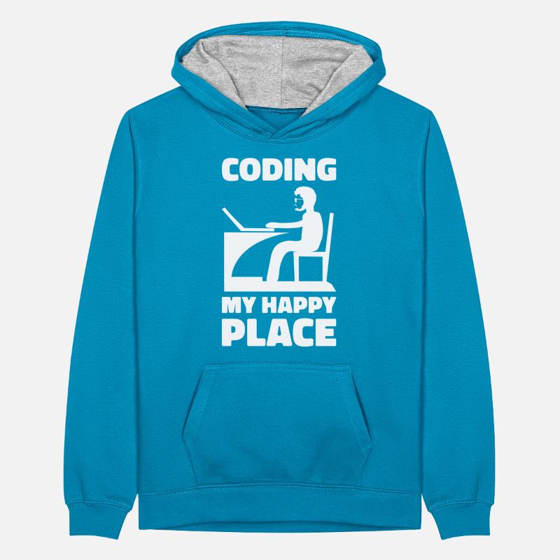 Programmierer Informatiker Computer Nerd Geschenk Teenager Kontrast-Hoodie