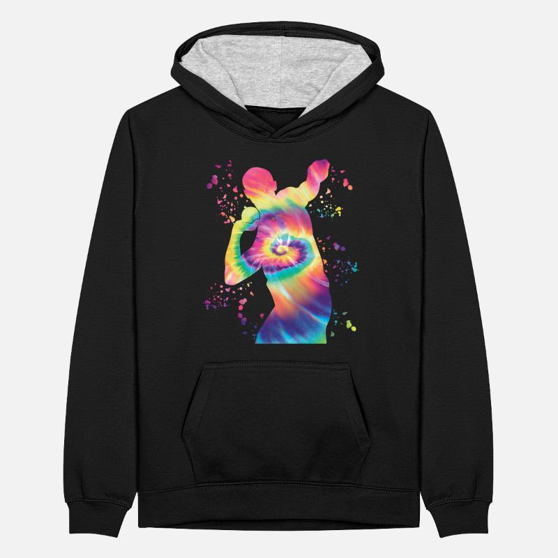 Kugelstoßer Colorsplash Kugelstoßen Teenager Kontrast-Hoodie