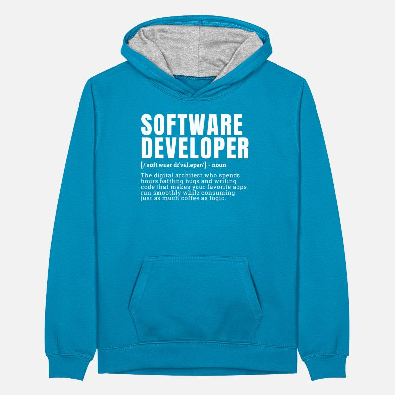 Funny Software Developer Occupation Definition Occ Teenager Kontrast-Hoodie