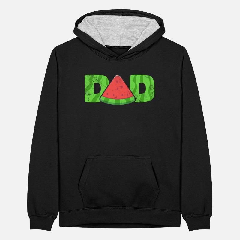 Père pastèque Sweat à capuche contrasté Ado