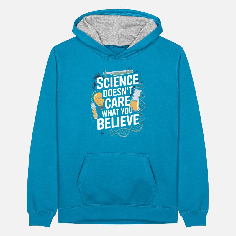 Science, Research and Atheists Proverbs Teenager Contrast Hoodie