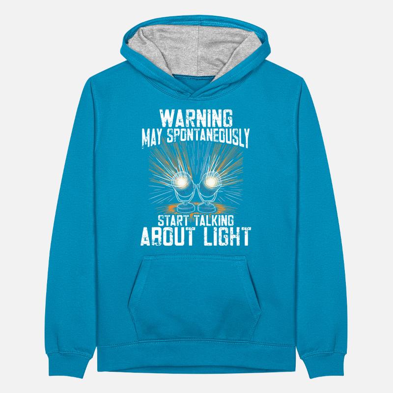 Lighting Technician Lighting Technician Lighting Technology Teenager Contrast Hoodie