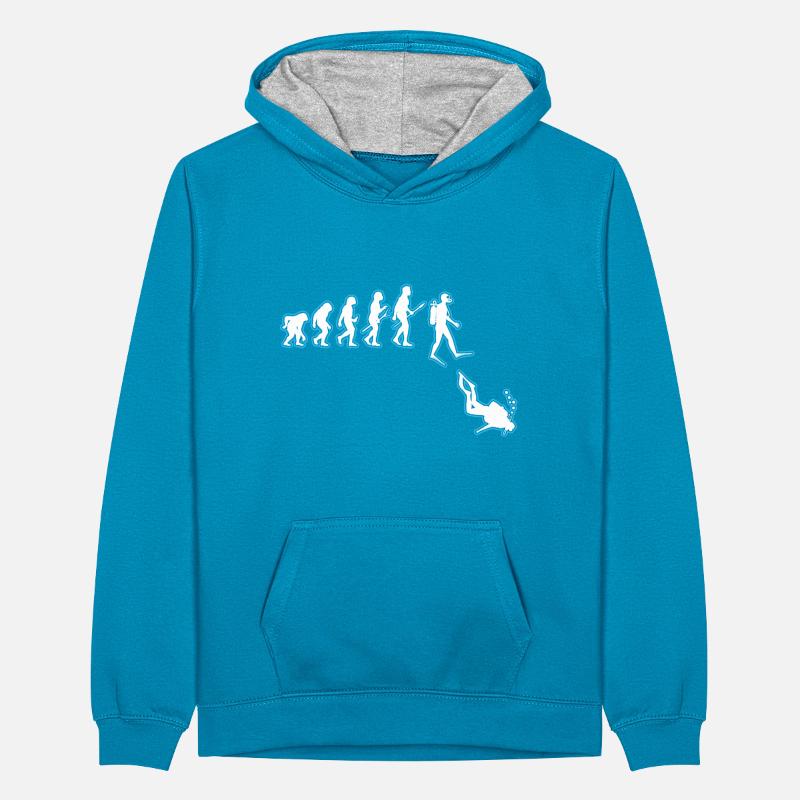 Évolution des plongeurs Sweat à capuche contrasté Ado