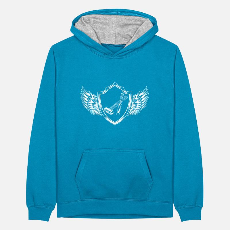 Hammer Tool Crest Teenager Contrast Hoodie