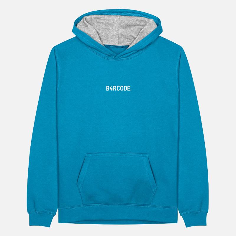 B4RCODE. Teenager Kontrast-Hoodie