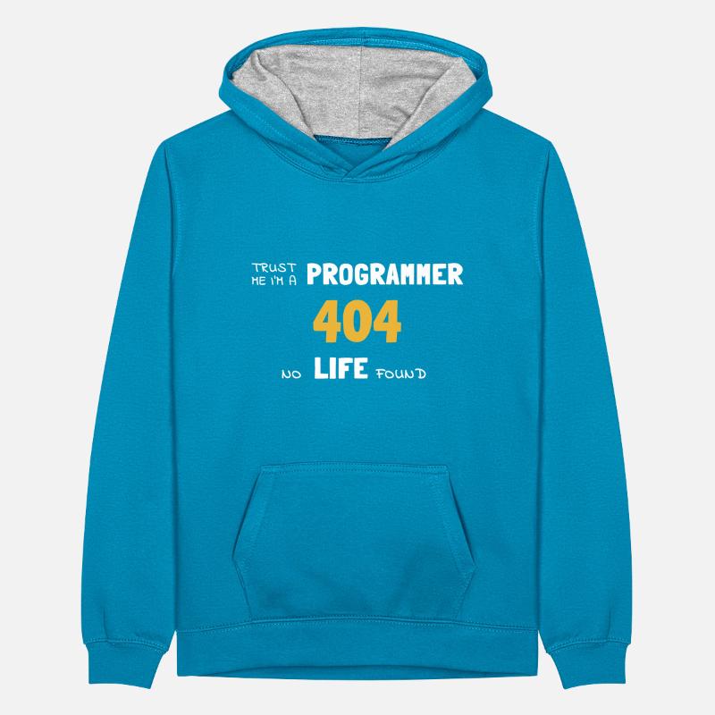 IT Informatik Informatiker Computerarbeit Geschenk Teenager Kontrast-Hoodie