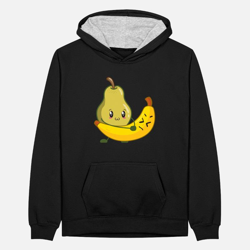 First aid pun fruit paramedic Teenager Contrast Hoodie