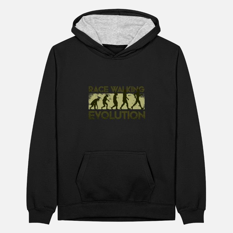 Marche, marche évolution Sweat à capuche contrasté Ado