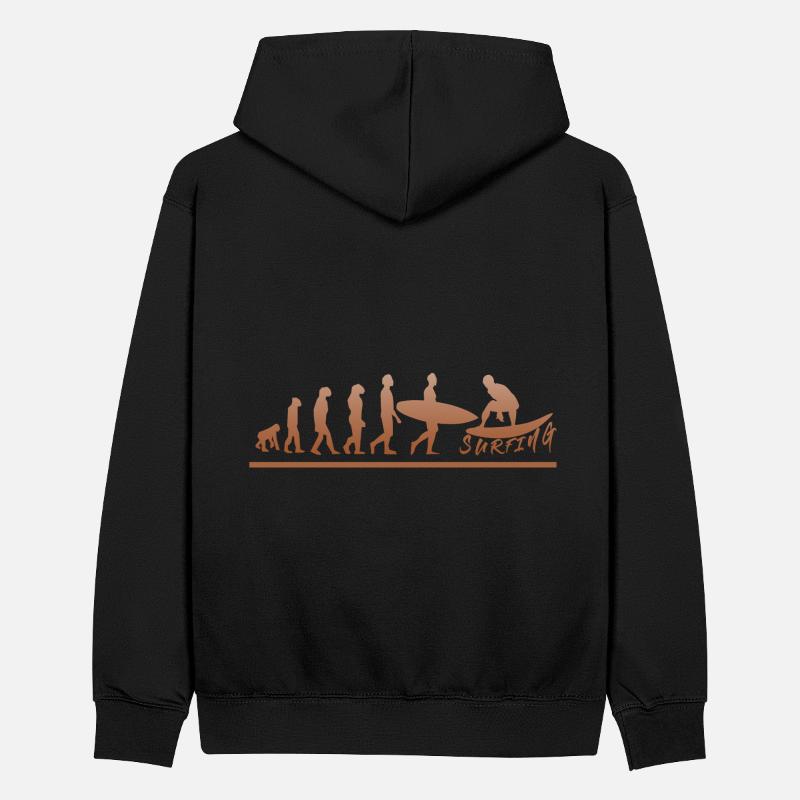 Surfen bis zur Evolution - Surfing until evolution Teenager Kontrast-Hoodie