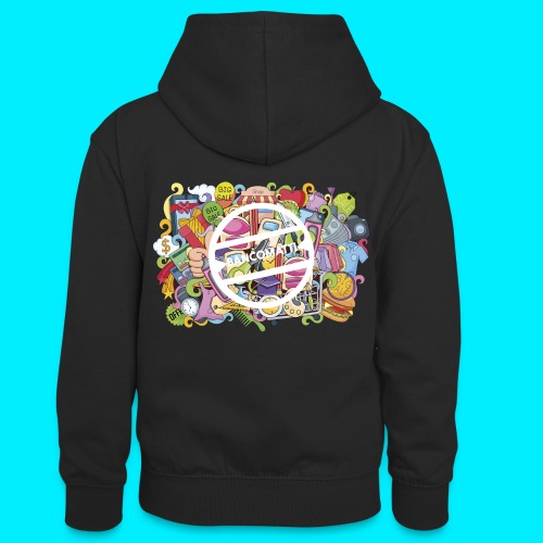 maglia logo doodle - Felpa con cappuccio in contrasto cromatico per ragazzi