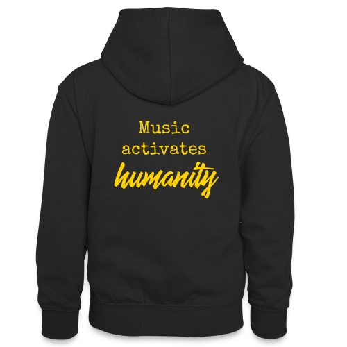 Music activates humanity - Teenager contrast-hoodie