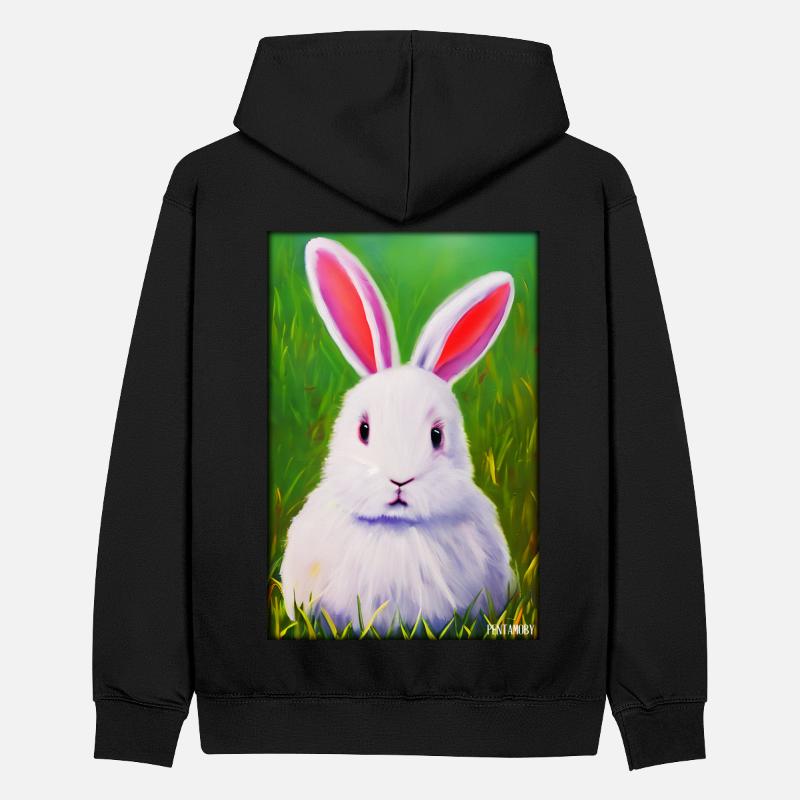 Rabbit Easter Easter Pet Easter Holiday Teenager Contrast Hoodie