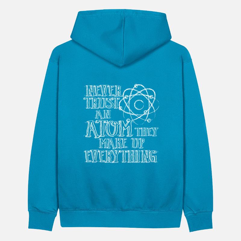 Math Physics Science Gift Atom Funny Teenager Contrast Hoodie