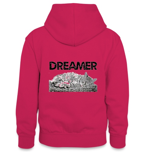 Dreamer - Felpa con cappuccio in contrasto cromatico per ragazzi