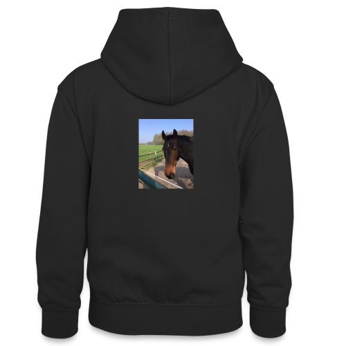 Met bruin paard bedrukt - Teenager contrast-hoodie