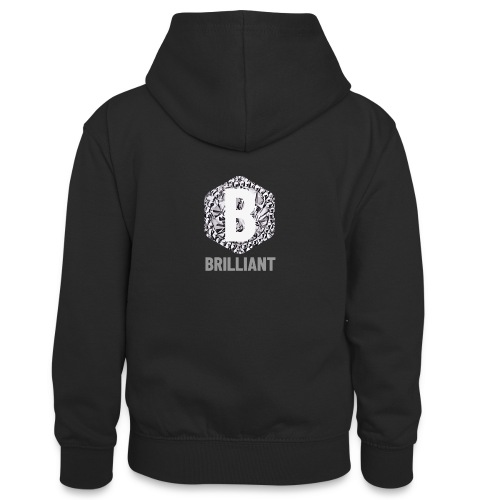 B brilliant grey - Teenager contrast-hoodie