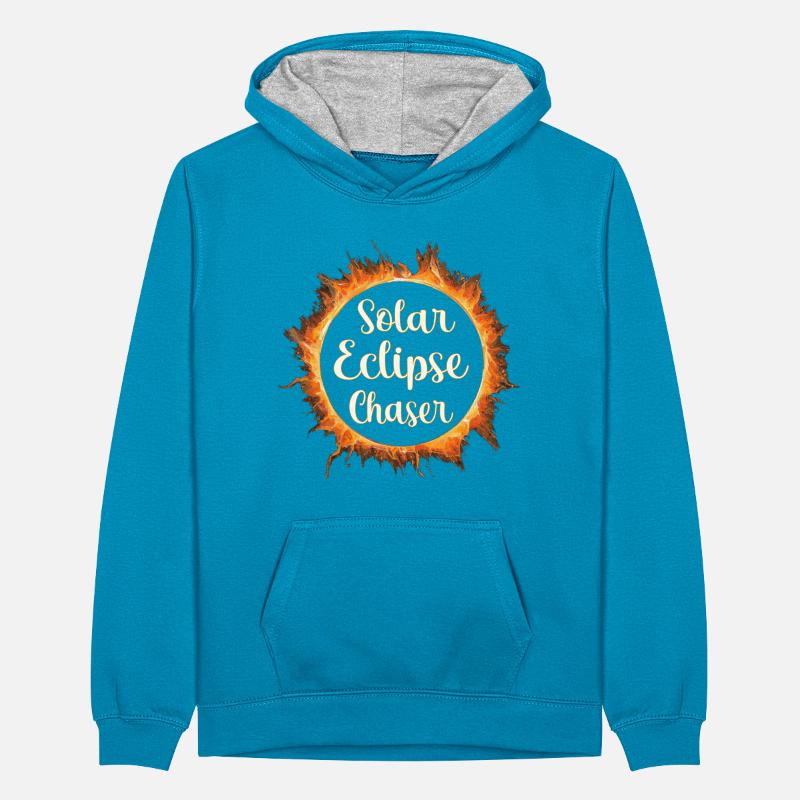 Solar eclipse chaser Teenager Kontrast-Hoodie