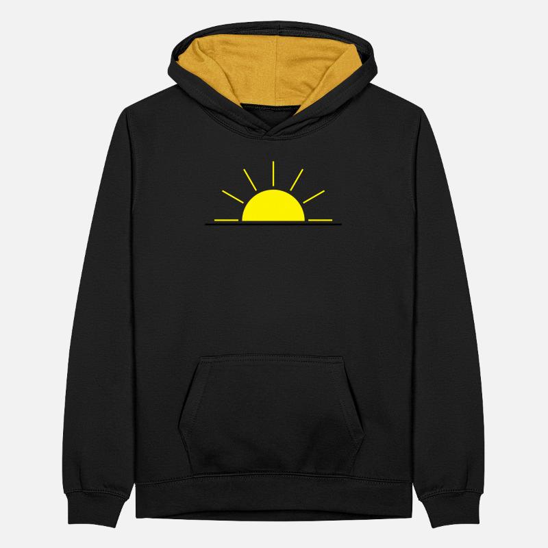 Rising or setting sun Teenager Contrast Hoodie