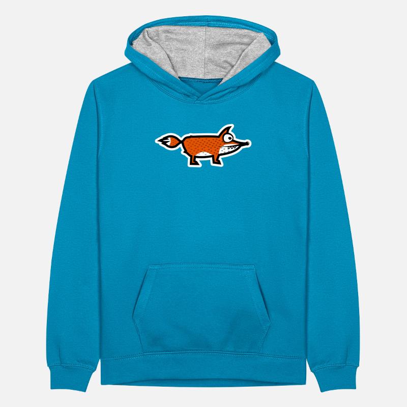 Fuchs Teenager Kontrast-Hoodie