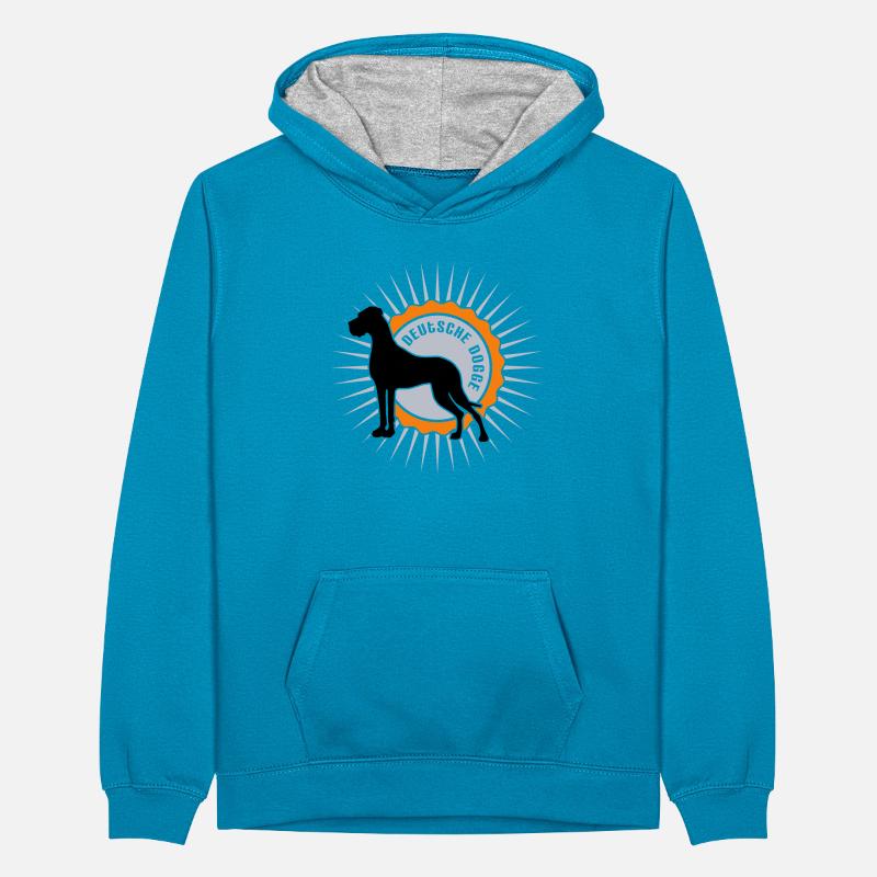 German mastiff stellar script Teenager Contrast Hoodie