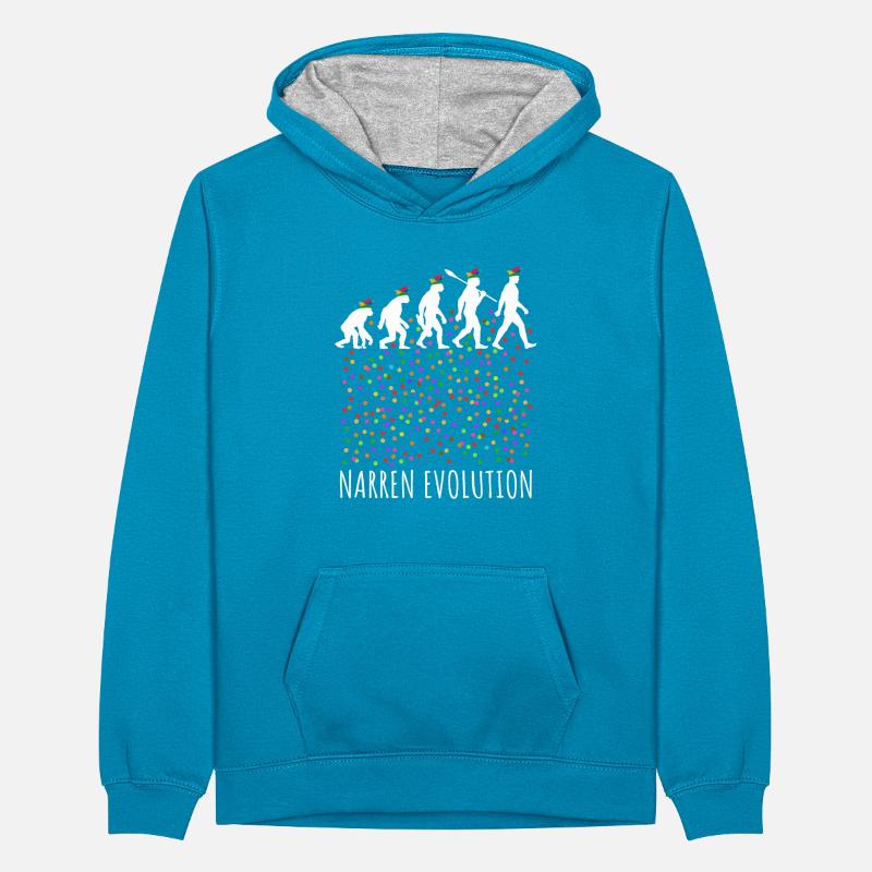Fool Evolution | Homo Carnival | Carnival Teenager Contrast Hoodie