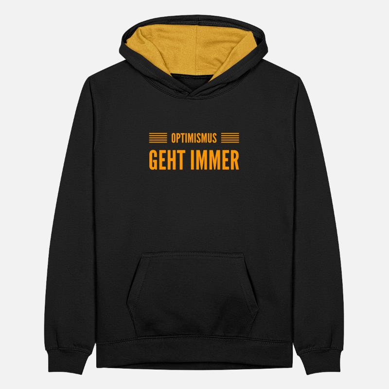 Optimismus ist mein Ding Teenager Kontrast-Hoodie