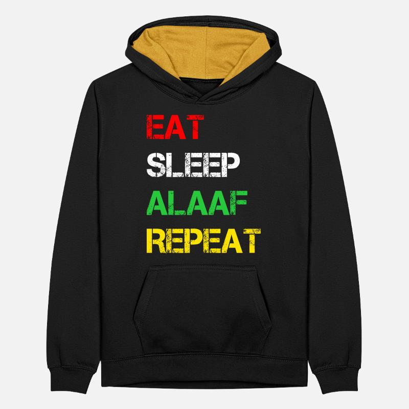 Eat Sleep Alaaf Repeat | Karneval Köln Feiern Teenager Kontrast-Hoodie